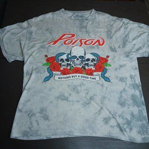 Poison Rock Band Tee Skulls Tie Dye T-Shirt Official 2020 Adult Sz Medium